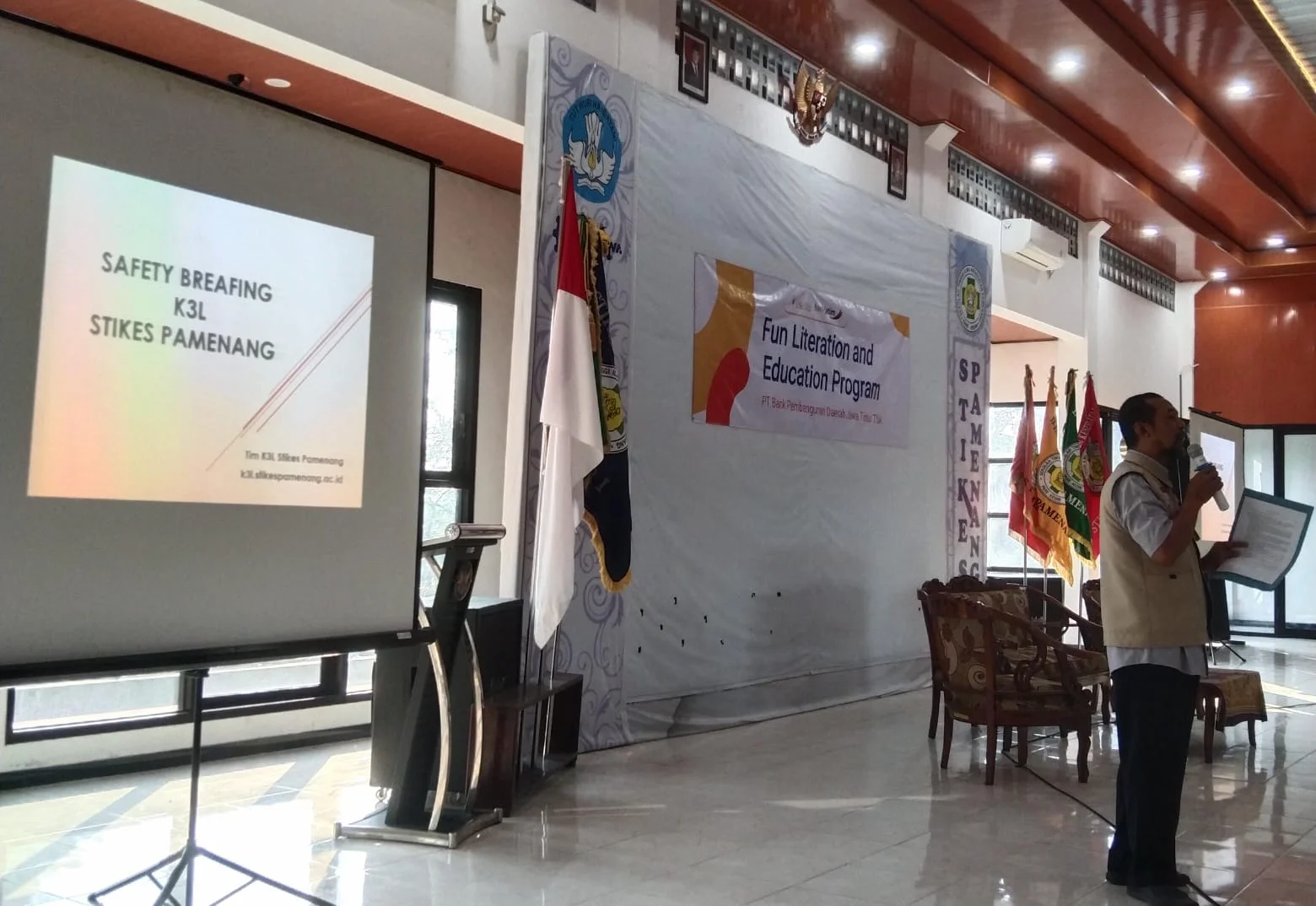 Safety Breafing kegiatan Sosialisasi PINJOL dari Bank jatim